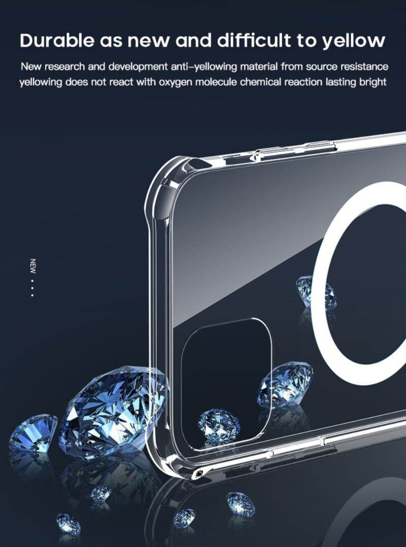 Transparent Mobile Phone Case For iPhone 12 13 Pro Max MagSafe Case Shockproof Case Soft Protective Cover Shell For IPhone12 13 Mini 12 Pro