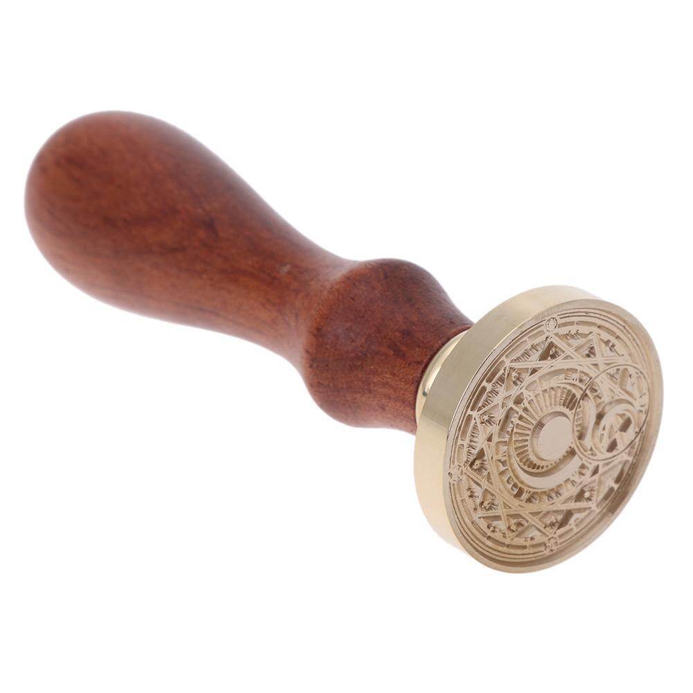 [Chinatera] Retro Wood Stamp Magic Array Sealing Antique Stamp with Beech Handle for Important Documents Cardcaptor Sakura