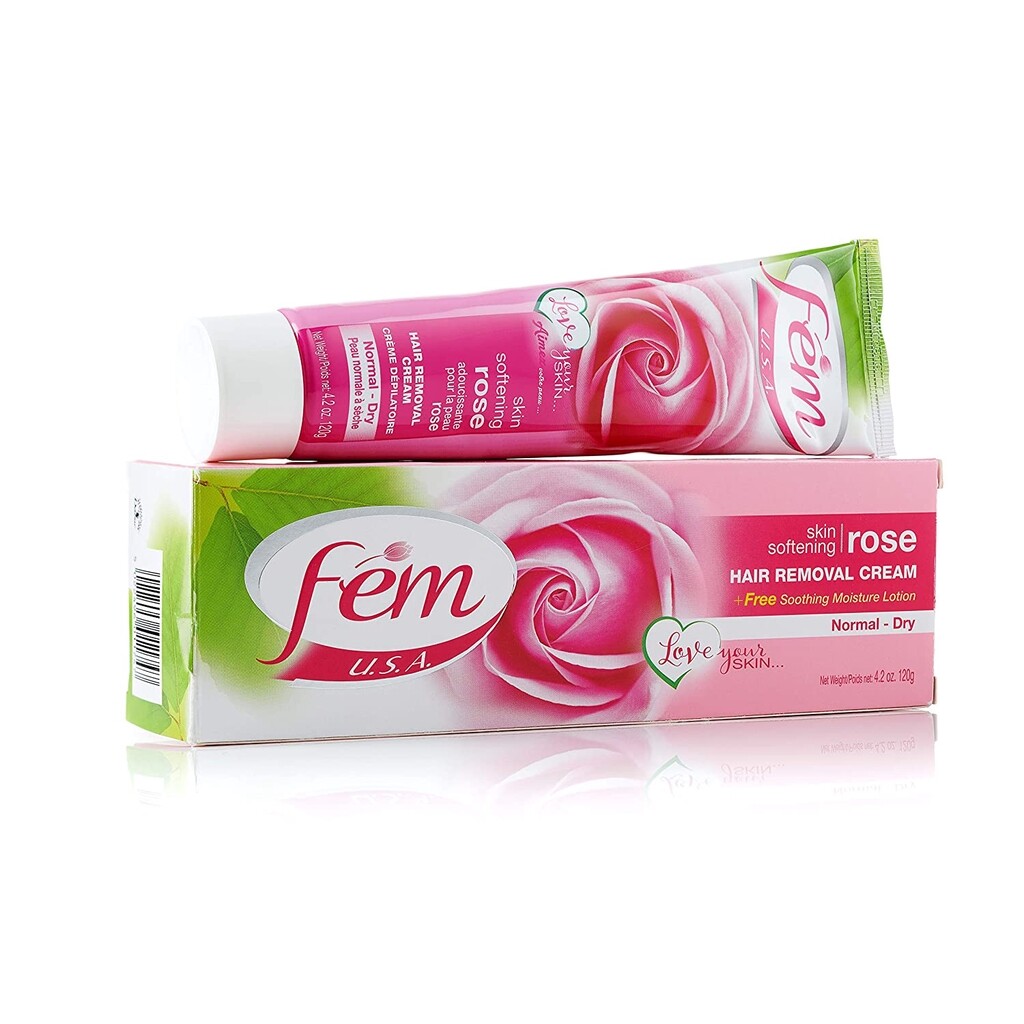 Fem Hair Removal Cream Aloe/ lemon/ rose/ chamomile 120g Lazada