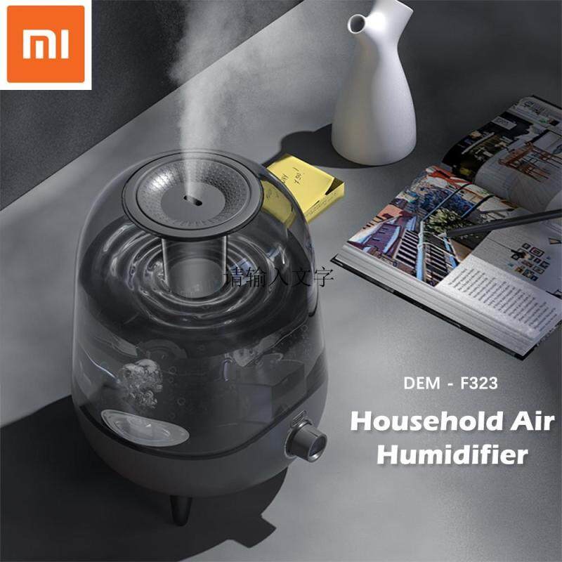 Original Deerma DEM-F323 25W Humidifier Large 5L Capacity Crystal Mute Mini Ultrasonic Air Humidifier Bedroom Living Room Dual Use Singapore