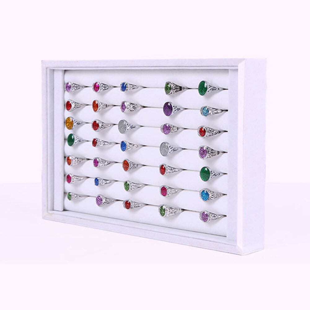 Ring Earrings Organizer Ear Studs Display Stand Holder Rack Tray Plate Box Case