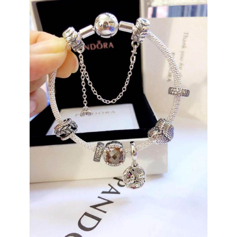 Ready Stock Pandora100% Combination Diy Romantic Birthday Gift Bracelet One Year Warranty Gift Set for Women / Girlfriend / Wife