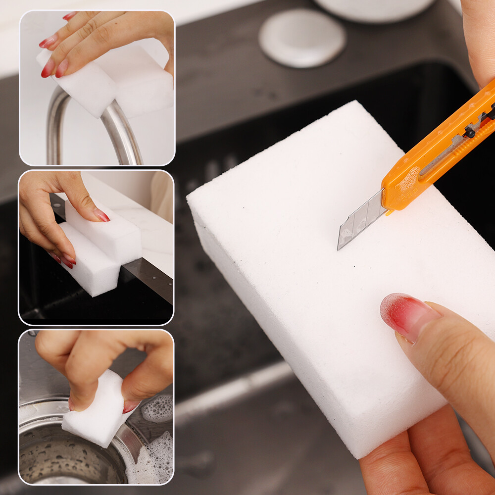 Miếng chùi thần thánh xốp nano bàn chải nhà bếp nồi miếng bọt biển cọ rửa khối miếng tạo bọt rửa bát 10*6*2cm
