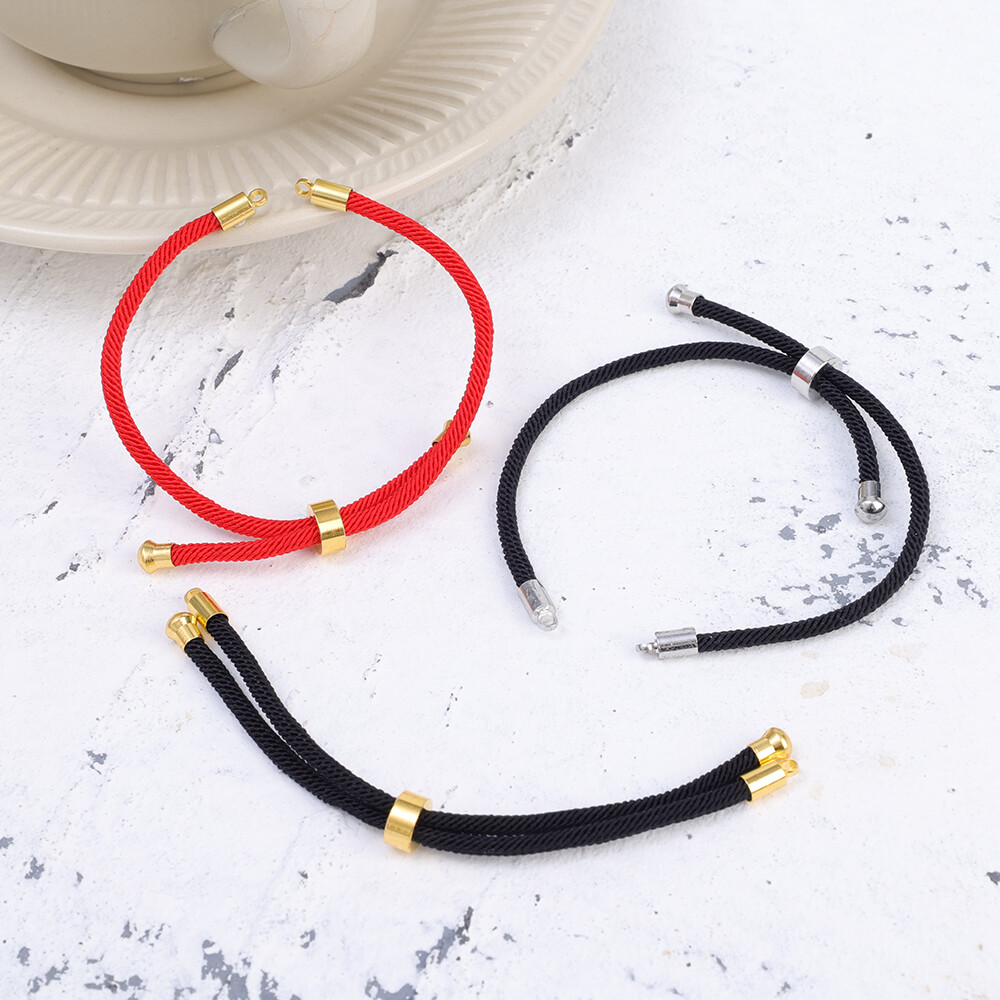 Chủ Đề Vòng Đeo Tay chuỗi dây điều chỉnh dây dệt chuỗi mắt xích sợi màu đỏ Màu Đen Dây Vòng tay cặp đôi Cho Phụ Nữ Người Đàn Ông Tự Làm làm đồ trang sức