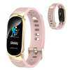 NiceEshop กีฬาสายรัดข้อมือฟิตเนส, QW16 กันน้ำสมาร์ทวอท์ชแคลอรี่ Heart Rate ความดันโลหิตออกซิเจนการตรวจสอบการนอนหลับนับขั้นตอนระยะทาง Call Message Reminder Multi - Sport สำหรับเด็กผู้หญิง