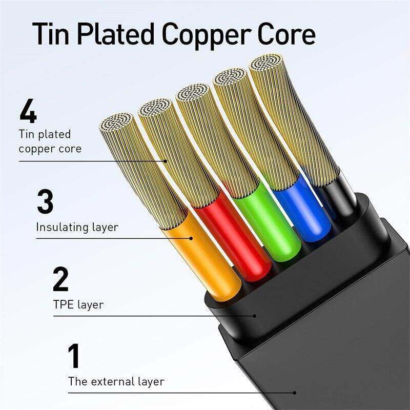 Baseus Cáp USB Thu Gọn 3 Trong 1 Cho iPhone 14 13 Pro Max Bộ Sạc Nhanh 3in1 Cáp Micro USB Type C Cho Samsung Huawei Xiaomi Oppo Vivo