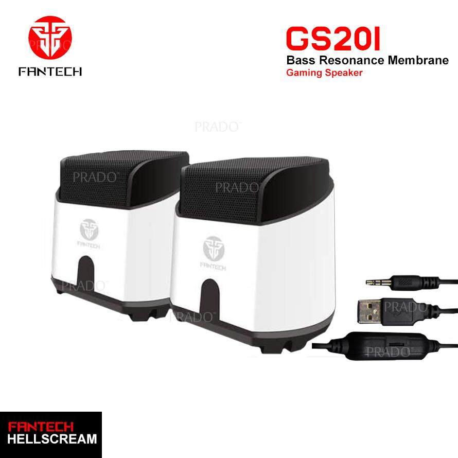 Fantech HellScream GS201 Mobile Gaming Music Speakers with Bass Resonance - White Malaysia
