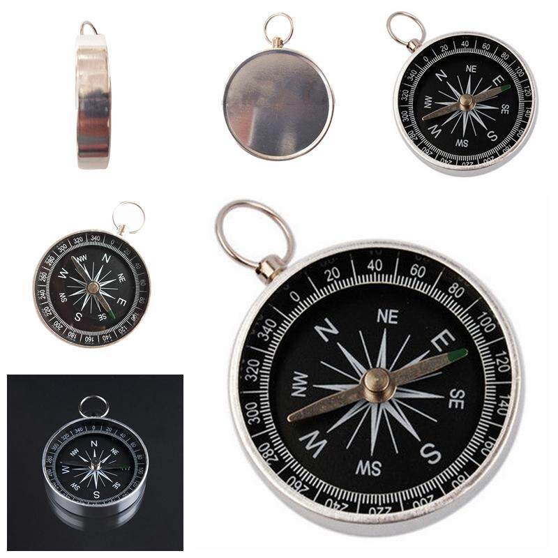 Silver Mini Portable Pocket Compass for Camping Hiking Outdoor Sports Navigation