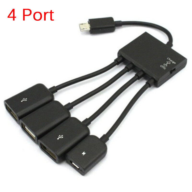 Uni 3/4port micro usb data power charging otg hub cable for android tablet phone