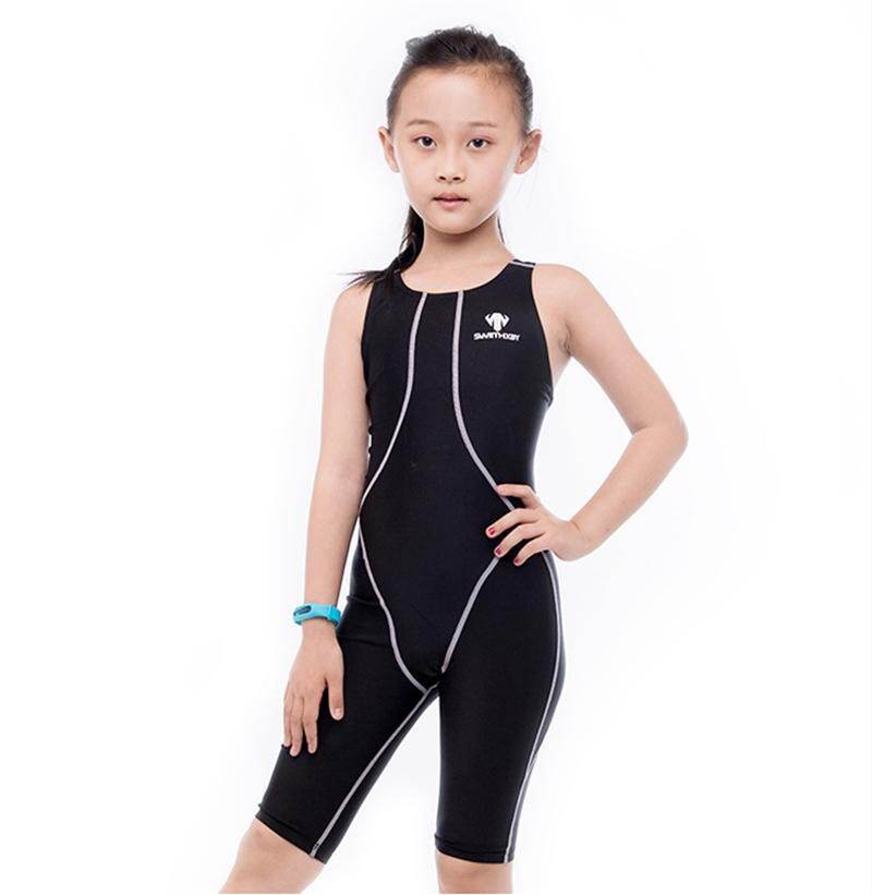 RF 2024 Girl Swimwear Swimming Suits with Color Blocking Quickly dry swimming Suit One Piece Beach Swimsuits Kids Clothing