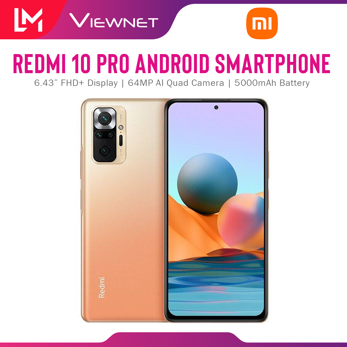 [Malaysia Set] Xiaomi Redmi Note 10 Pro ORIGINAL Smartphone FHD+ (8GB