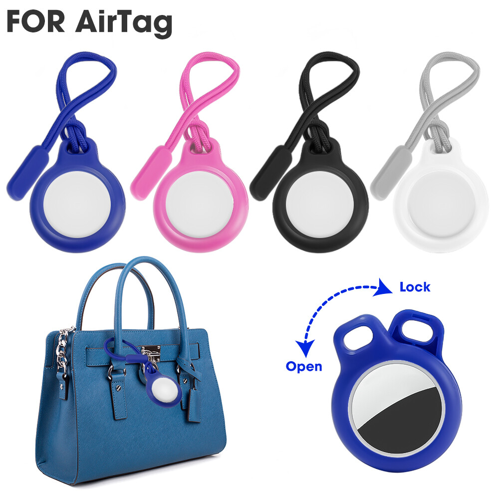 Multifunctional Portable Tracker Anti-lost Keychain Pendant Protective Case Compatible with Iphone Airtag Case with Lanyard