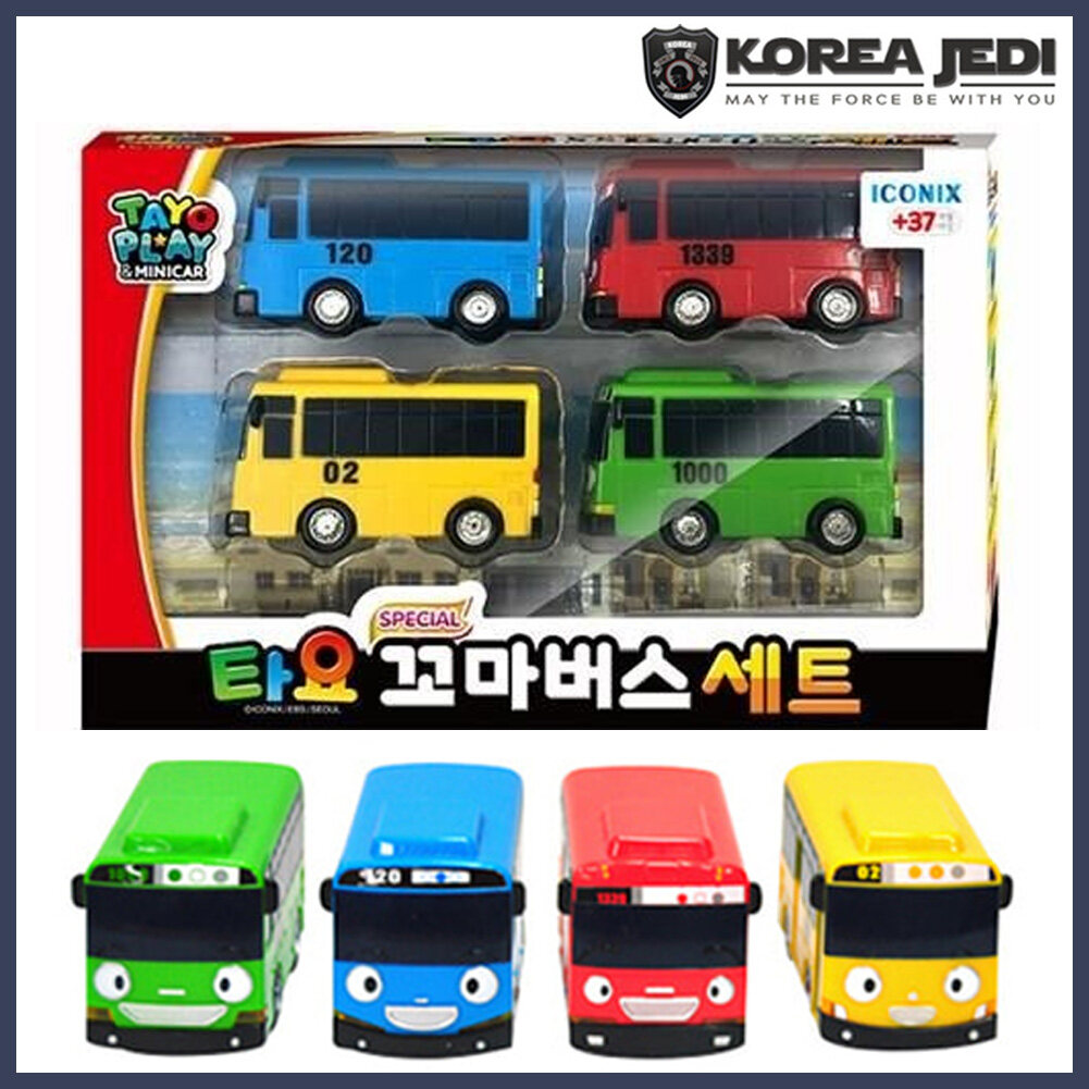 4pcs The Little Bus TAYO Friends Mini Special Cars Toy Tayo Rogi Gani Rani Gift 