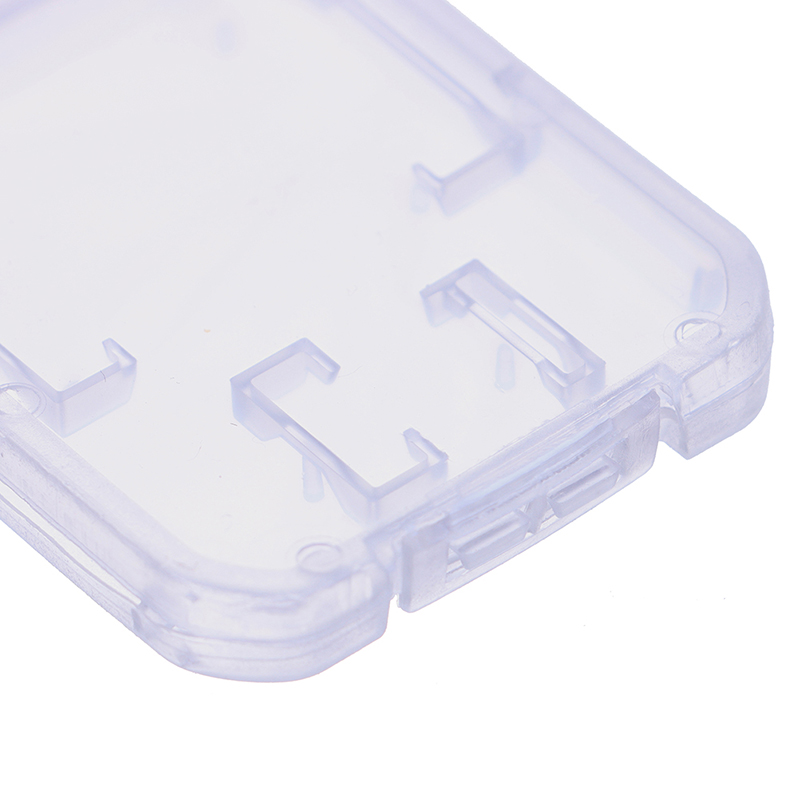 Huan 10Pcs Clear Plastic Memory Card Case Micro SD TF Card Storage Box Protection