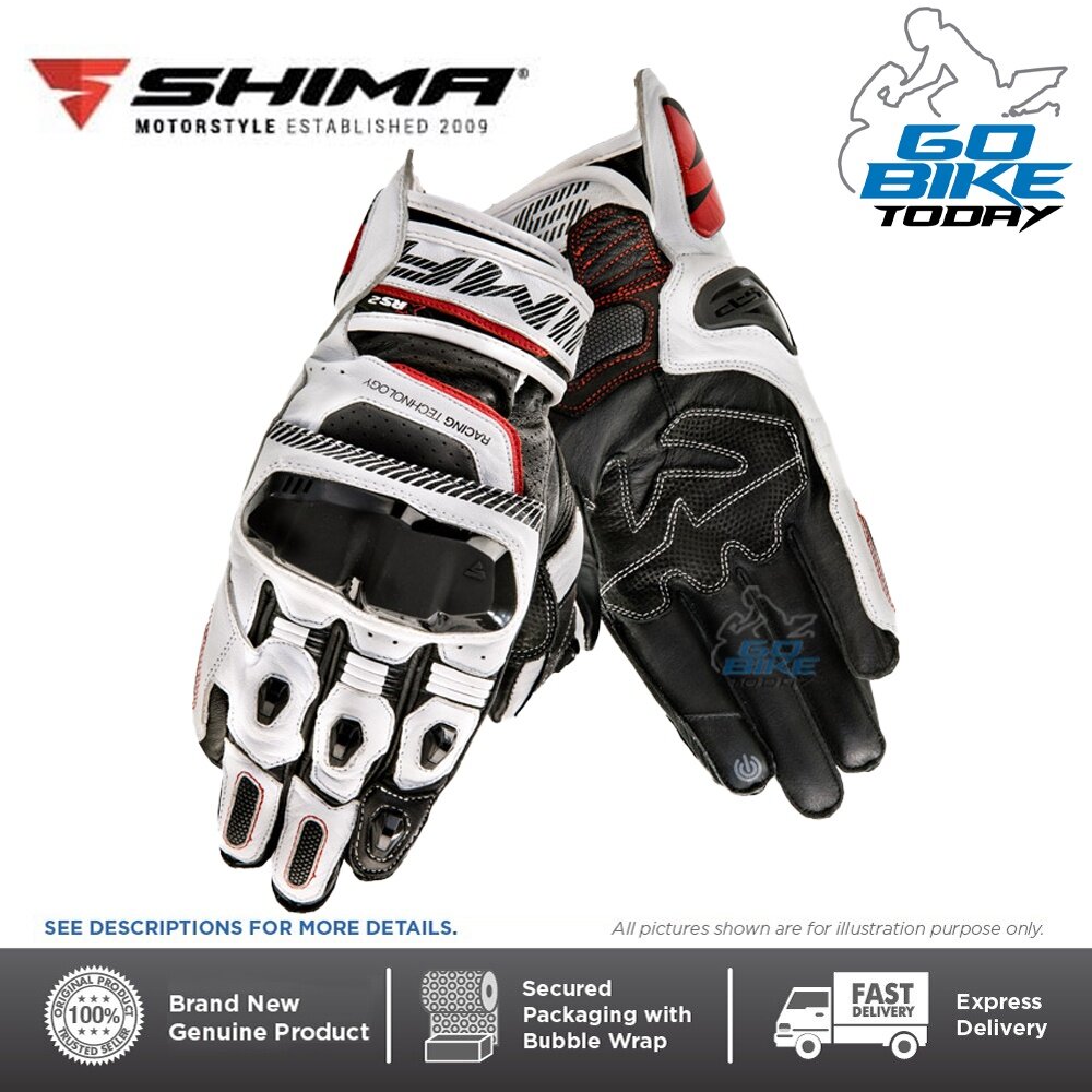 Shima Men Racing Gloves XRS-2 (WHITE) Lazada