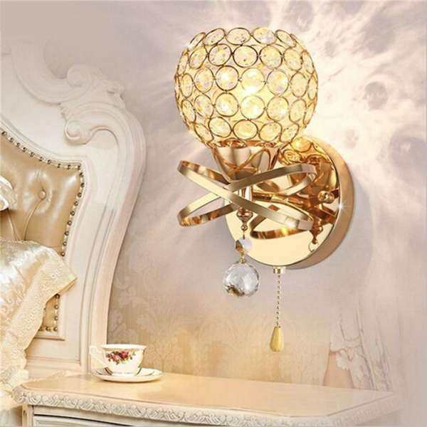 Pha Lê hiện đại Hình Đèn Sconce Phòng Ngủ Chụp Đèn Đèn Gắn Trang Trí Nhà