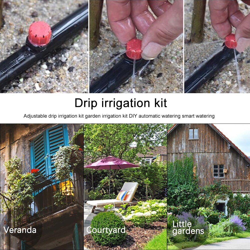 10/15/20m DIY Drip Irrigation System Automatic Watering Garden Hose Micro Drip Watering Irrigation Kits with Adjustable Drippers  ELEGANT