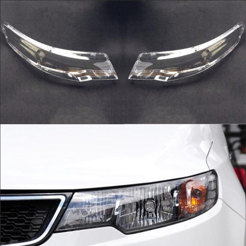 1pair for kia cerato / forte 2009 2010 2011 2012 2013 car headlight head light lamp clear lens auto shell cover