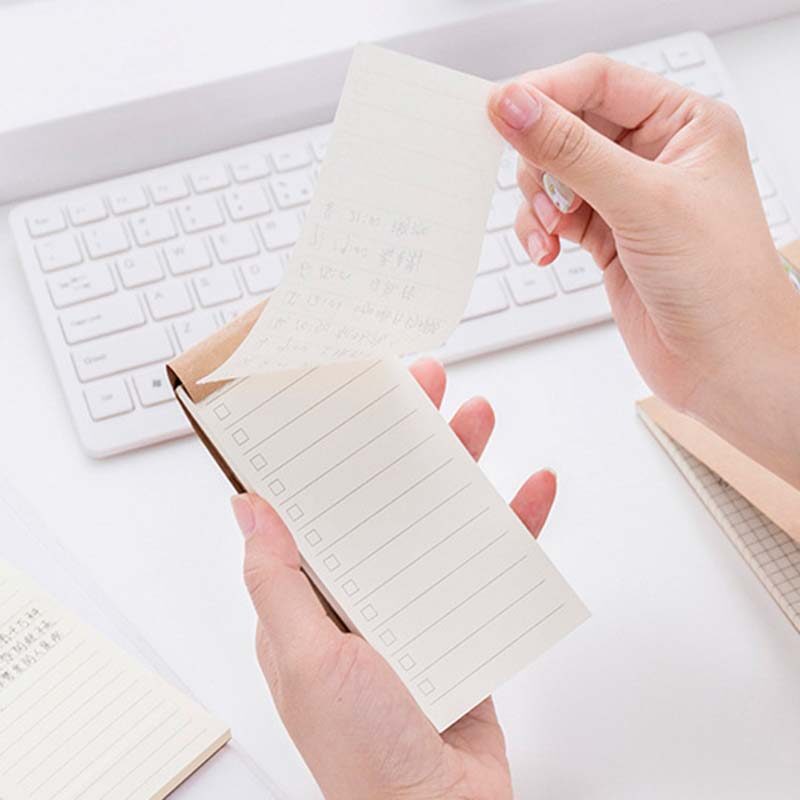 Tearable Note Pad Kraft Paper Portable Small Notebook Todo Planning Notes