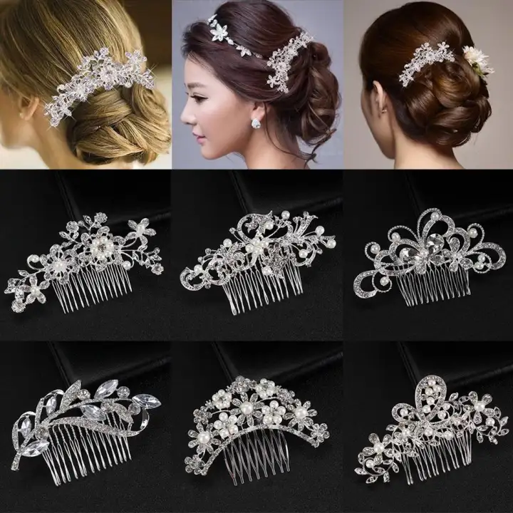 1pc Wedding Bridal Hair Comb Clip Leaf 