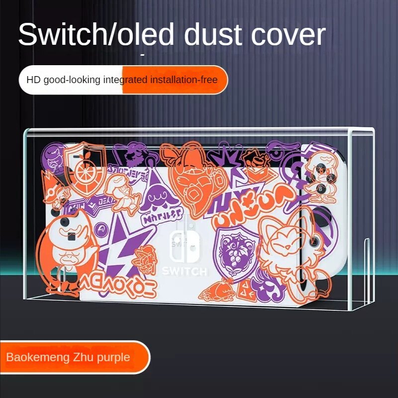 20 Colors Luminous Base Dust Cover for Nintendo Switch & Switch OLED Charging Dock Acrylic Host Shell NS Protective Sleeve
