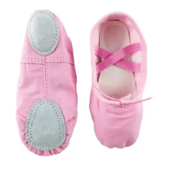 Kids Ballet Shoes Canvas Ballet Dance Slippers Split Sole Girls