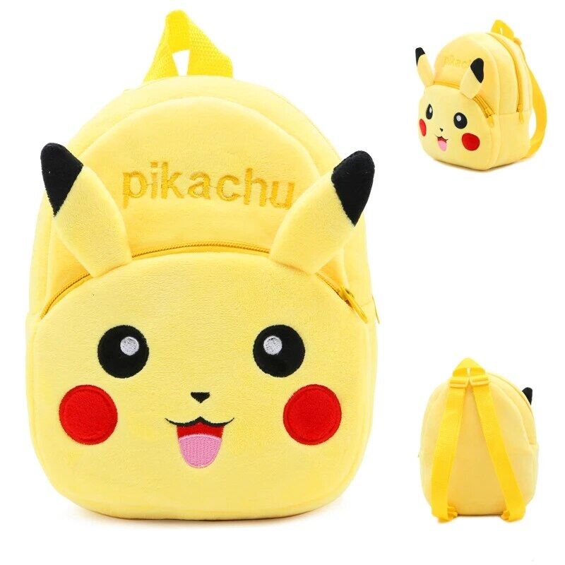 TAKARA TOMY Pokemon Plush Backpack Pikachu Cartoon Figure Pattern Children High Capacity School Bag Baby Backpack