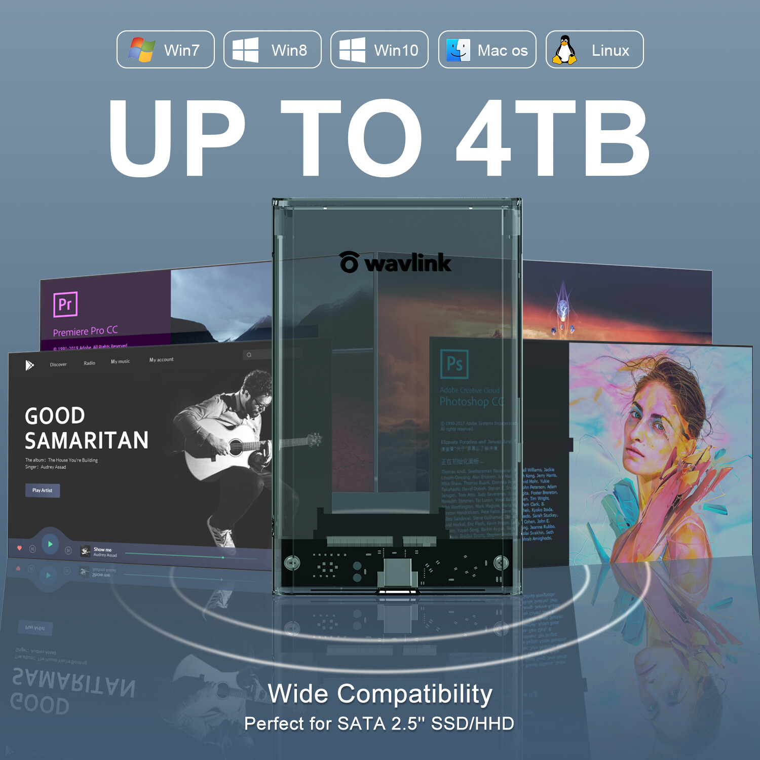 Wavlink Vỏ SSD USB3.1 Gen.2 Type-C 2.5"