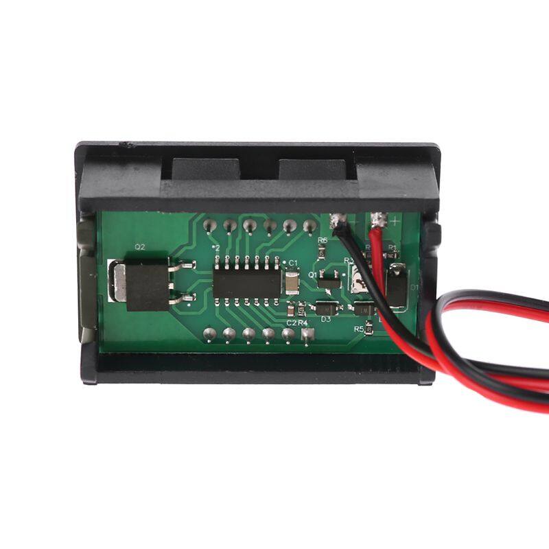 DC 5V-120V Digital Voltmeter LED Display Panel 2 Wire Volt Voltage Test Meter For 12V 24V 96V Electromobile Motorcycle