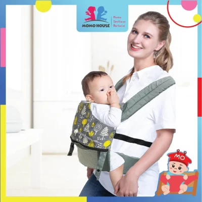 (New Design) Foldable Baby Toddler Kids Ergonomic Breathable Adjustable Carrier with Hood Dukung Bayi