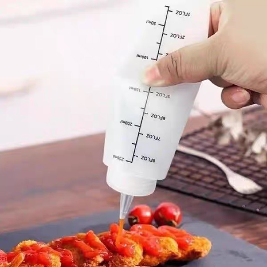 120/350/450ml Kim nhựa quy mô chai bóp được có thể ép chai với Leak-proof cho nhà bếp nước sốt salad chai bóp được