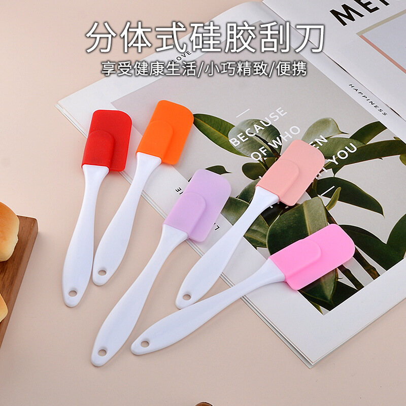 Houseeker Useful Silicone Cake Scraper Multi-Purpose Buttter Spatula Cake Cream Mixer Utensil Baking Tools