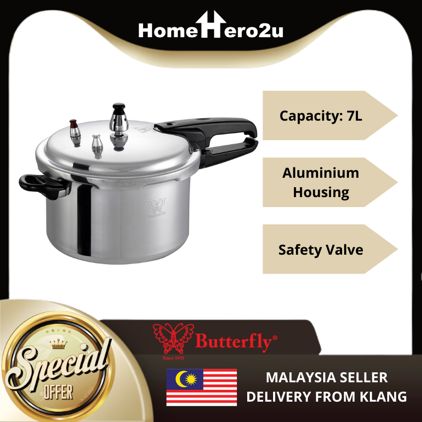 Butterfly Pressure Cooker 5L BPCSS23 With SUS 304 Stainless Steel High Quality Gas Periuk
