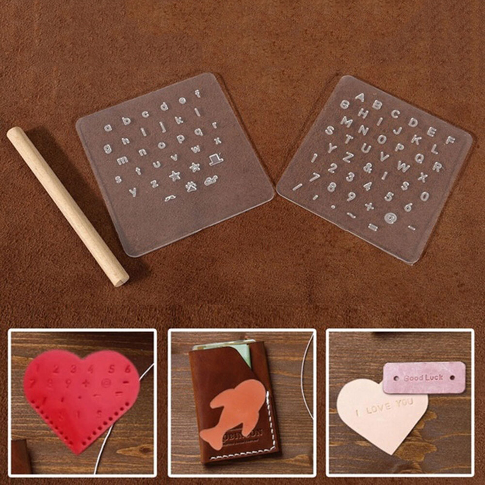 Transparent Stamping Set Leather Craft Tool Letter Punch Kit Printing