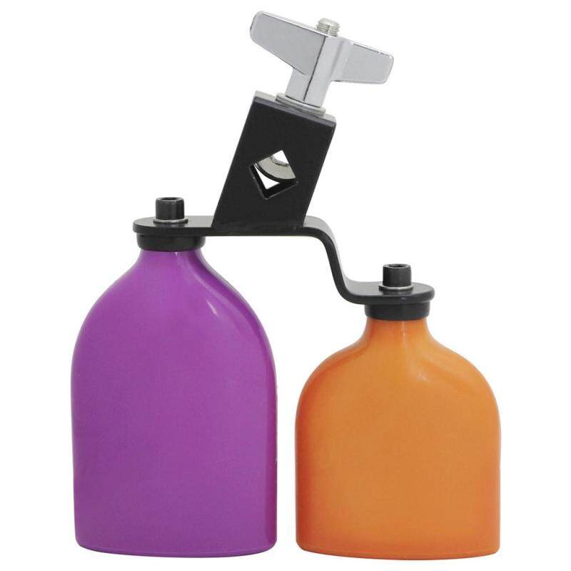 Bộ gõ Cowbell Đôi Màu Gắn Chuông Trong Suốt Cao Âm Thanh Thấp Nhíp Chuông