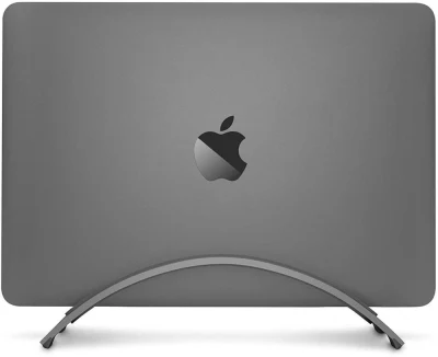 Aluminum Space saving Laptop Vertical Stand Desktop Erected Holder for MacBook Pro Air Retina 3pcs Silica Gel Pad Available