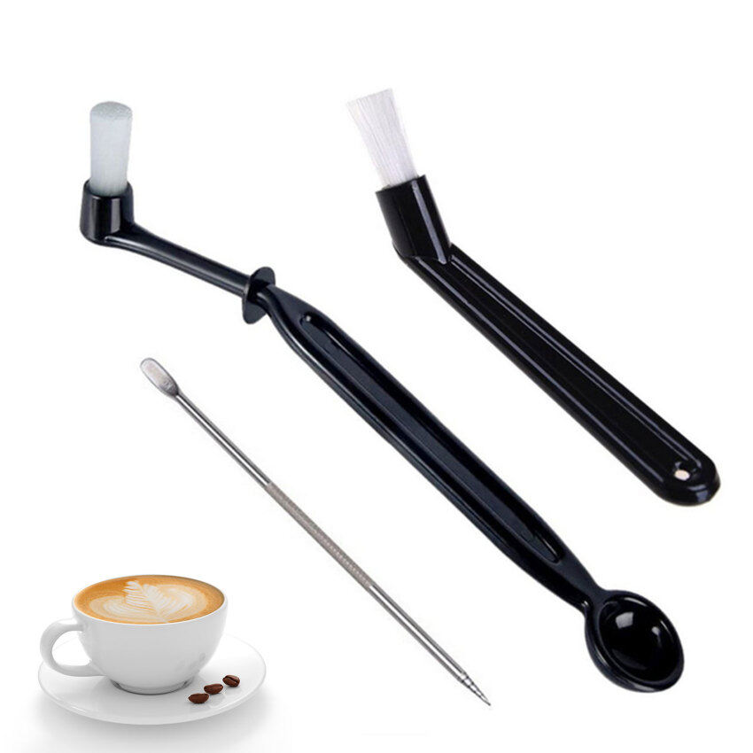 3/4/5PCS Coffee Brush Set Professional Espresso Brush Coffee Machine Cleaning Set Coffee Grinder Brush Coffee Profession Grime Cleaning Brush