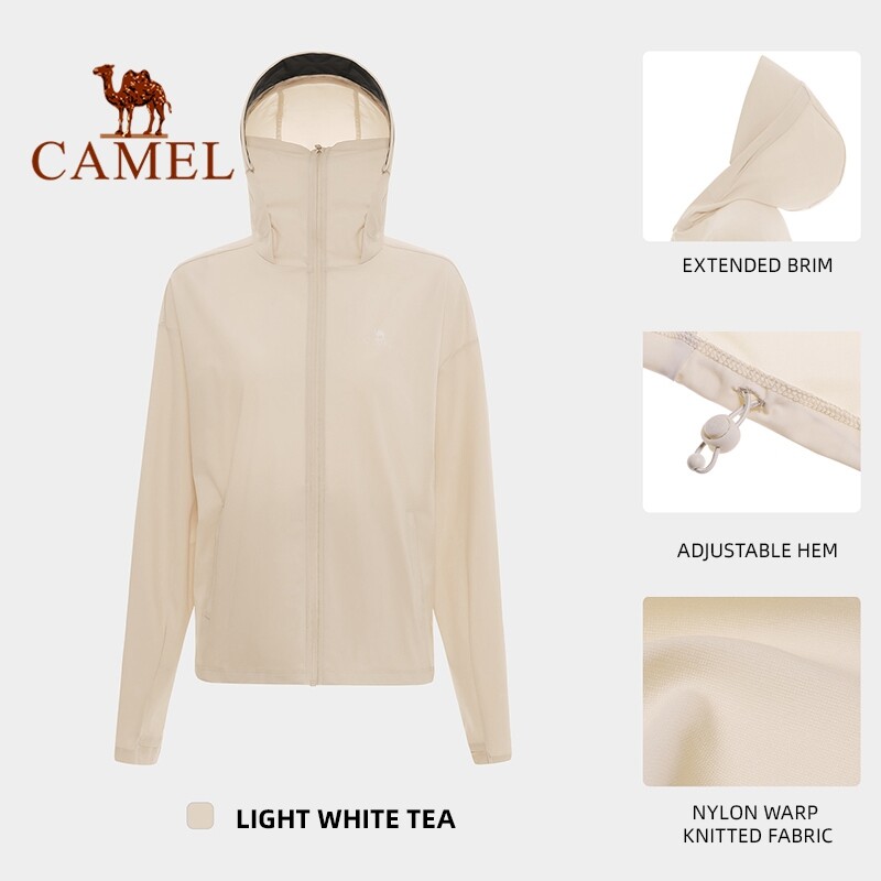 Camel female outdoor sunscreen clothing UPF50 + knitted anti-ultraviolet cool feeling jacket