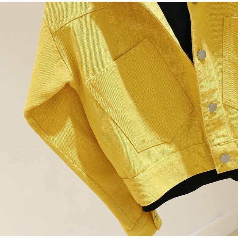 Denim Yellow Candy New Spring Summer Women's Thin Purple Jacket
