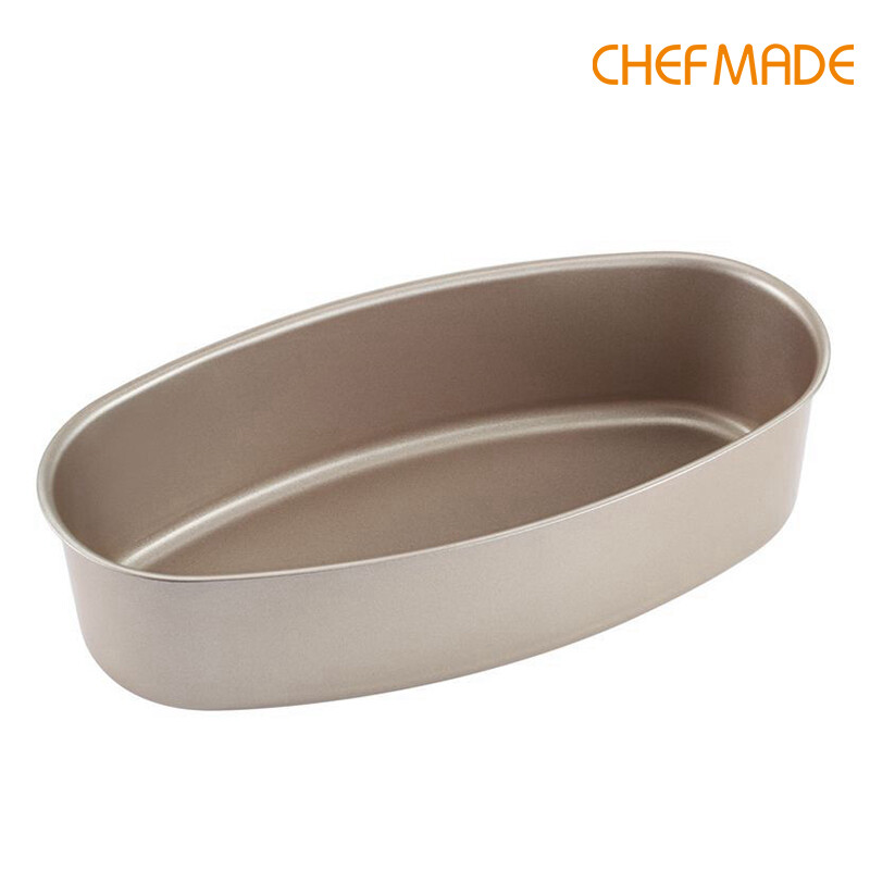 Chefmade Hình Bầu Dục Bánh Phô Mai Chảo Hình Bầu Dục Xúc Xích Phô Mai Khuôn Nướng Bánh Bánh Phô Mai Khuôn Mẫu Hình Bầu Dục Đặc Đáy Khuôn Bánh Phô Mai Làm Bánh Khuôn