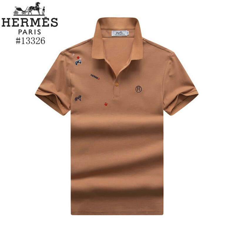 Hermes _ Trend New Men 'S POLO Shirt Cotton Slim Summer ShortSleeved