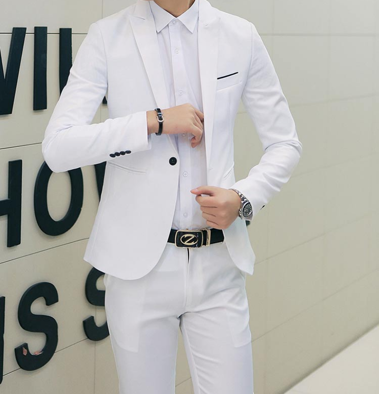 Áo Vest Một Hàng Cúc Cho Nam, Áo Blazer Thời Trang Hoang Dã Màu Trơn Hàng Mới Về Mùa Thu