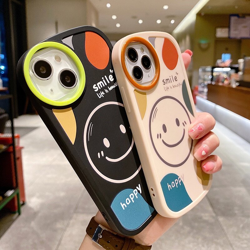 Phone Case iPhone 13 12 11 Pro Max 7 8 Plus XR X XS MAX colorful smiley