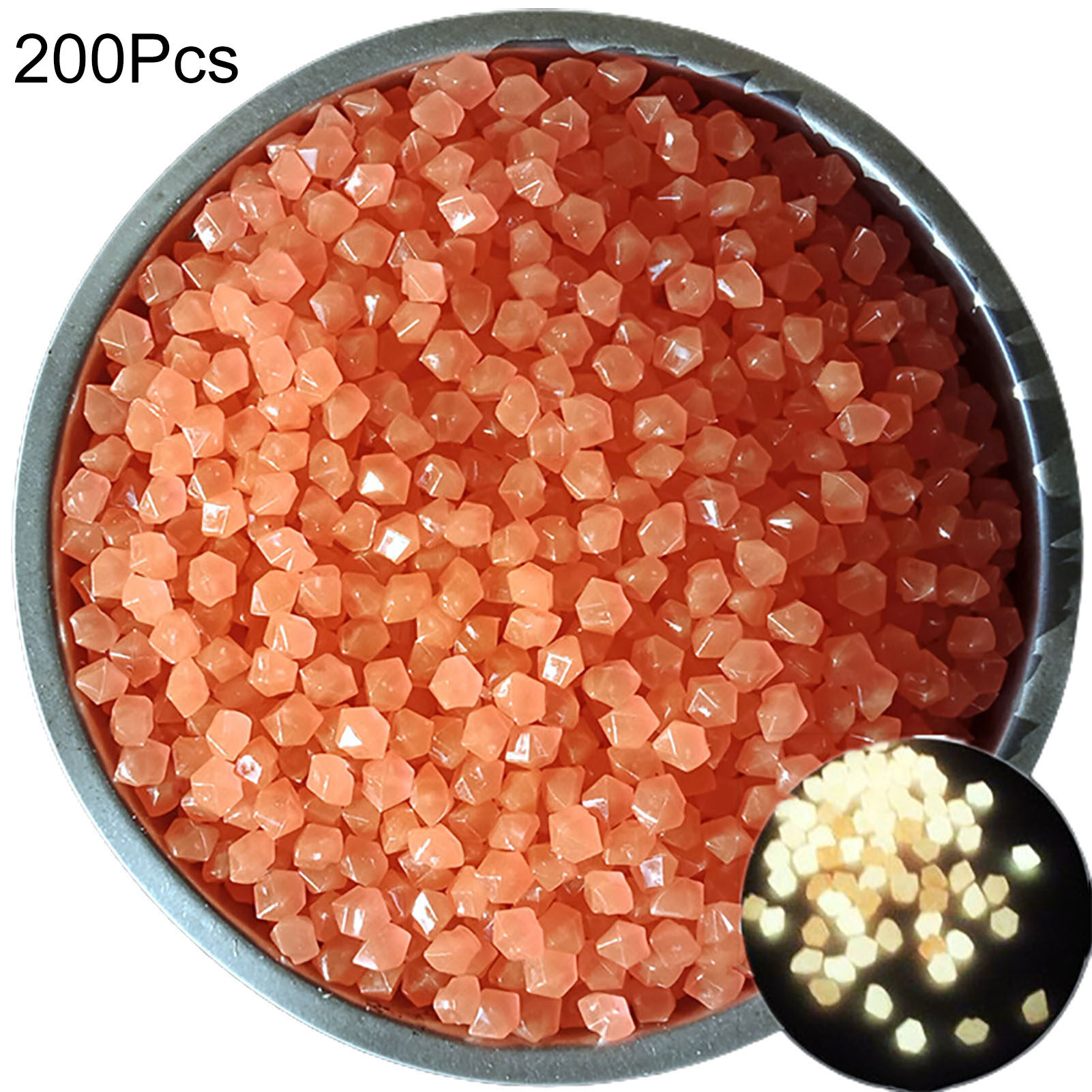 Aixuexi 200 luminous gravel well glow effect artificial diamond durable glowing in the dark 200 aquarium fish tank decoration high luminous