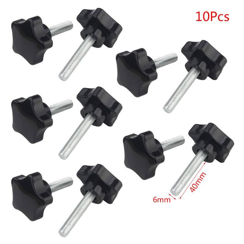 10PCS M6/M8 Hand Screw Five-Star Shaped Head Thread Clamping Screws Bolt Knob for Industry Equipment