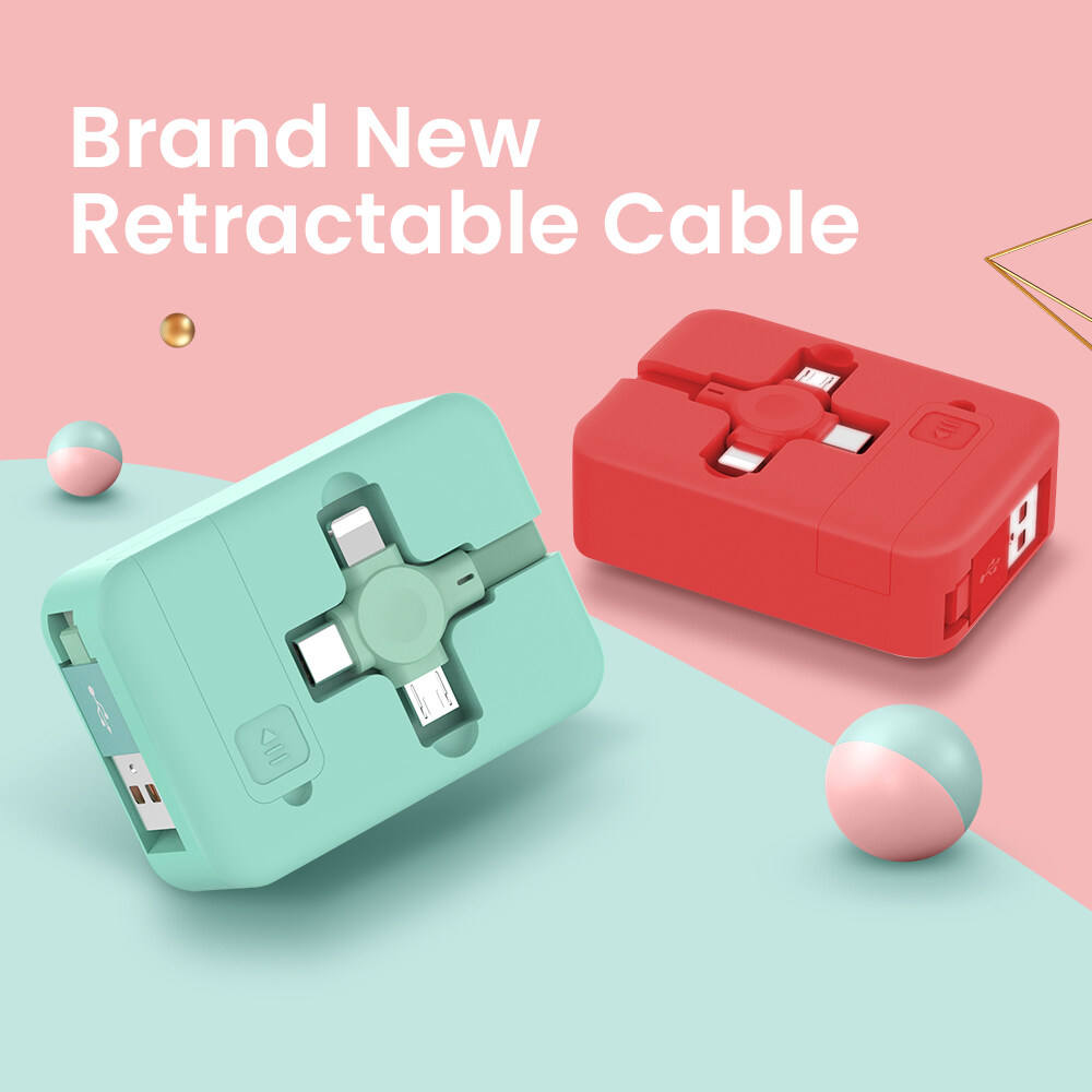 Cáp Sạc Nhanh USB Có Thể Thu Vào 4 Trong 1 Cáp USB Lightning Micro Type-C Cho Android Cáp Điện Thoại Di Động USB Type C
