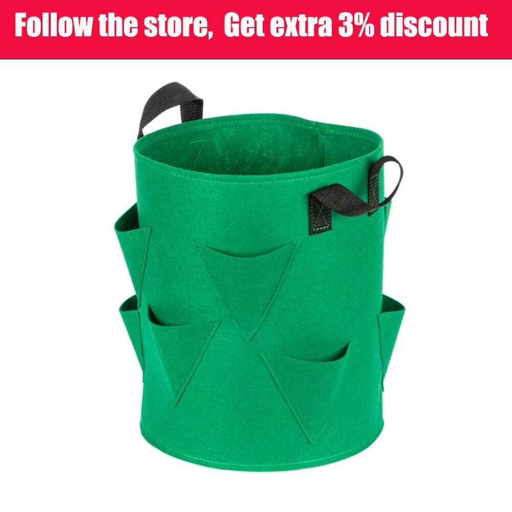 Spring Strawberry Growing Bag Vegetable Planting Bag Grow Pot Plant 5/7