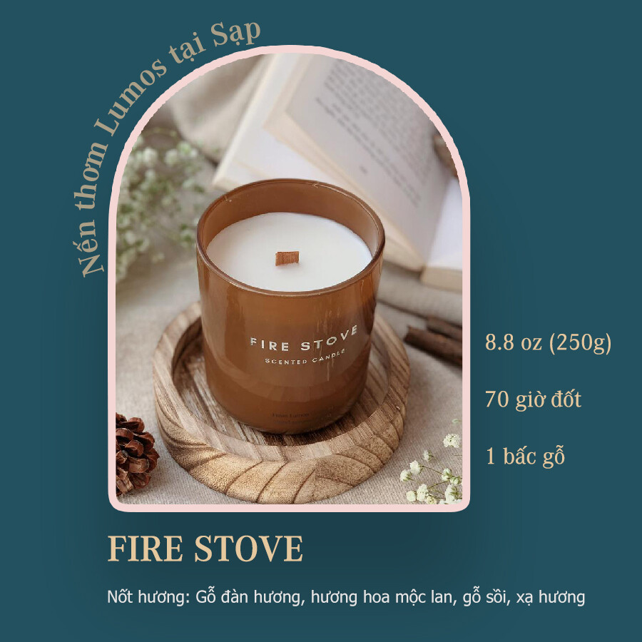 Nến thơm Fire stove (Lumos) - 8.8 oz (250g)