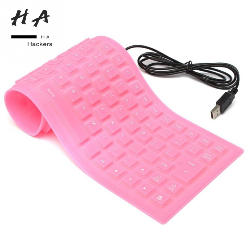 85-key Flexible Soft Silicone Keyboard Waterproof Dustproof Desktop Usb Roll Up Keyboard For Pc Laptop Notebook