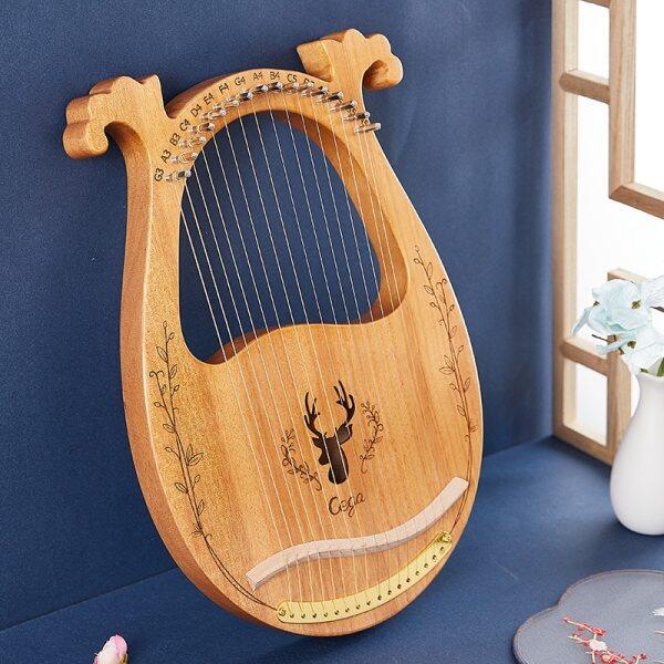 Lyre Harp 16/19/21/24 Strings Piano Harp Lyre Harp Wooden Mahogany Musical Instrument Lyre Harp With Tuning Wrench Spare Strings Malaysia